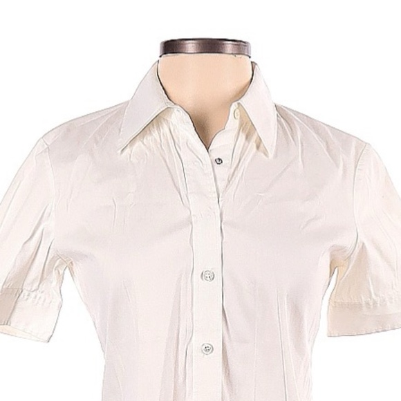 Theory Adele Precise White Button Down Size Small - Picture 3 of 4